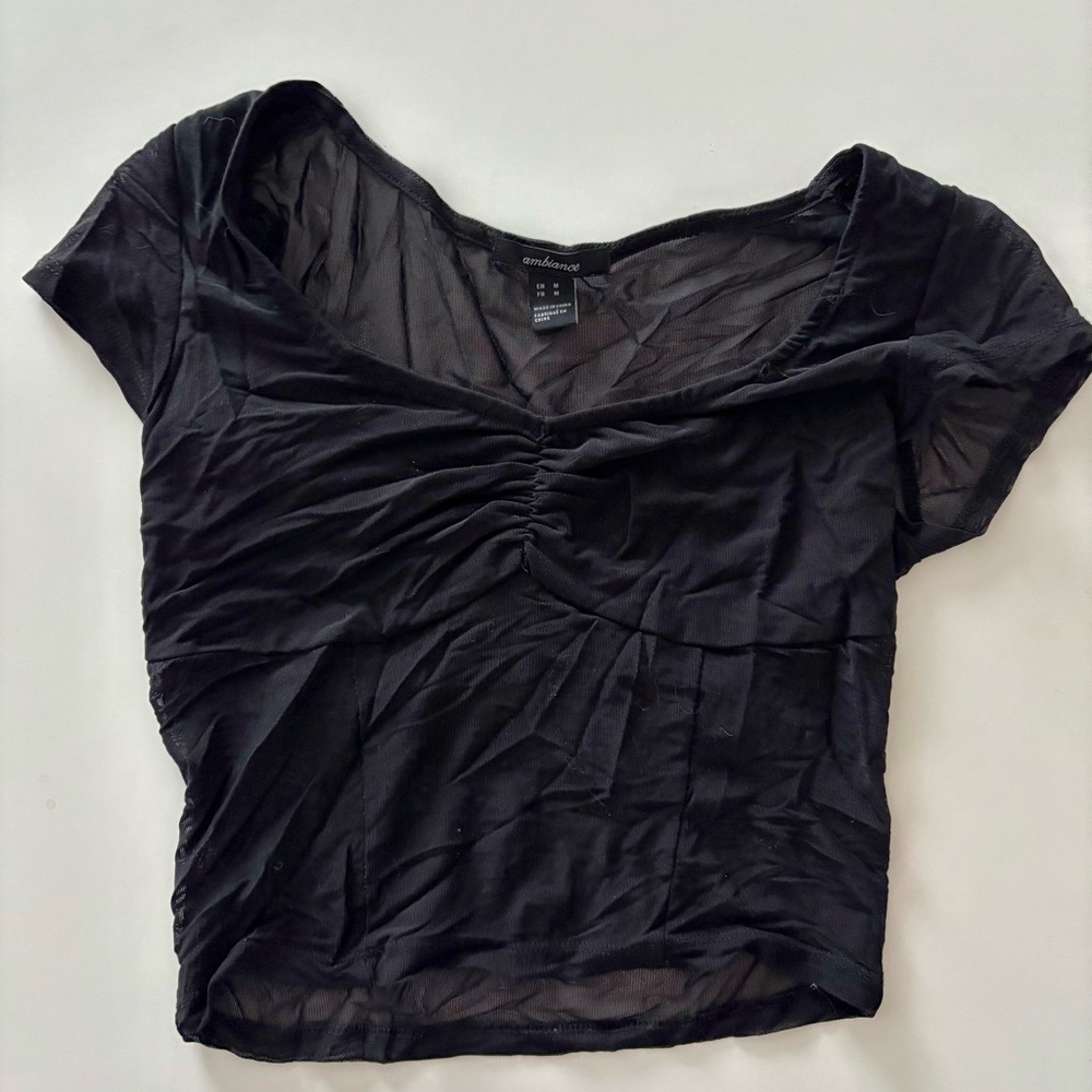 Sheer mesh top